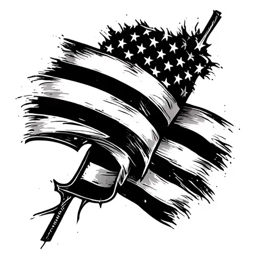 American Flag Distressed
