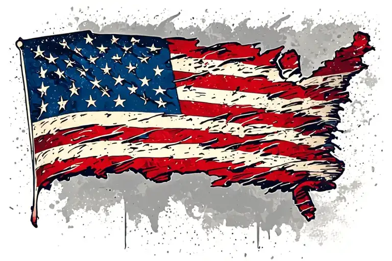 American Flag Distressed Usa Flag