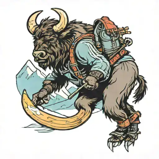 Banjo Bison Skiing