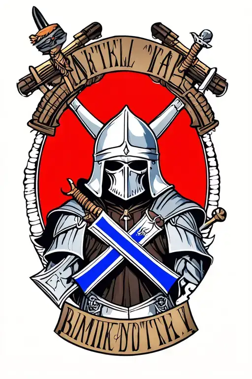 Knights Templar With Thin Blue Line