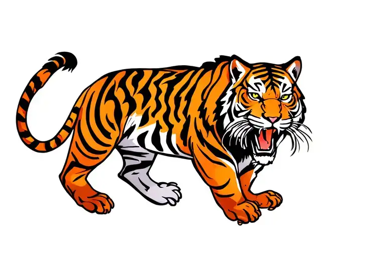 The Tiger Is Sneaking