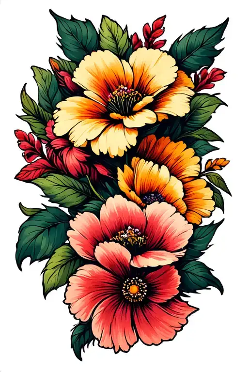 Flowers Intertwined Representing