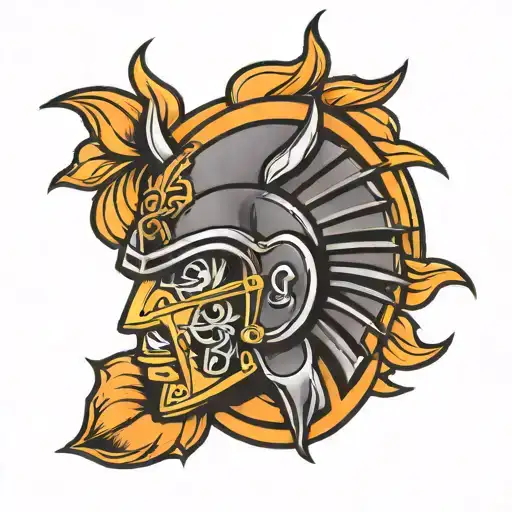 Peach County Trojans Tattoo Design