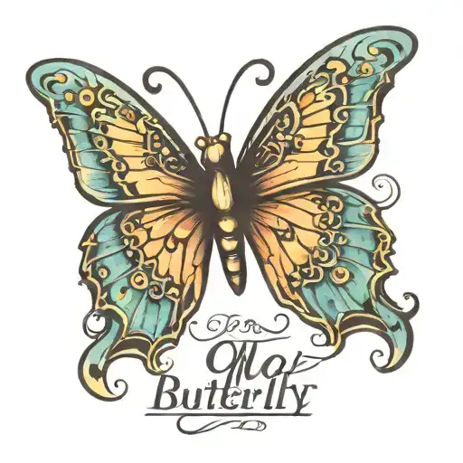 Butterfly With Names On The Wings