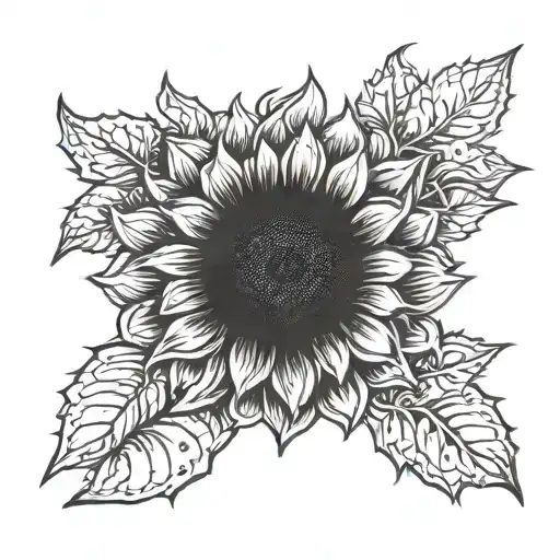 Sunflower With Words Stick With Me In The