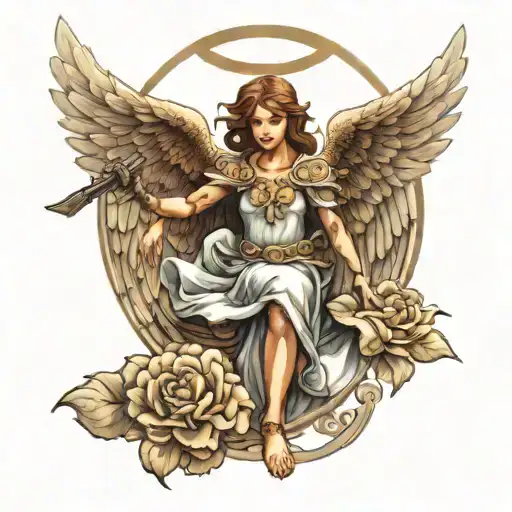 Cherrub Angel Guardian Angel Protecting