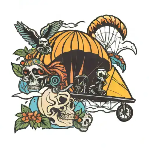 Paraglider Skullhead Hawaiian