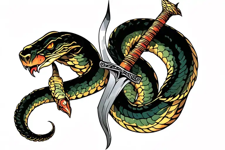 Sword Stabbing Snake