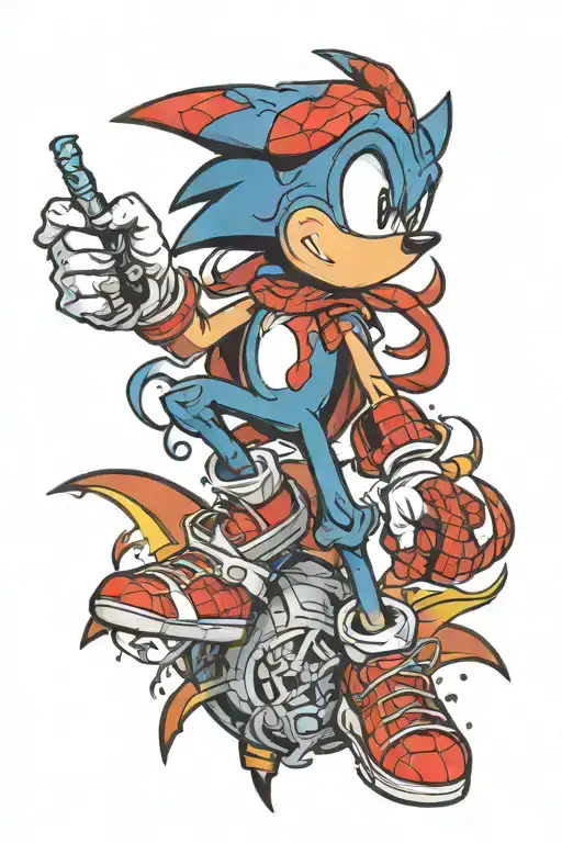 Sonic The Hedgehog Featuring Spiderman