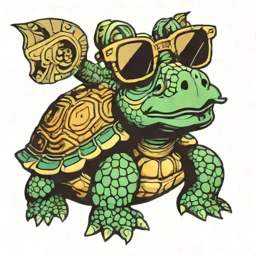 Turtle With Sunglasses