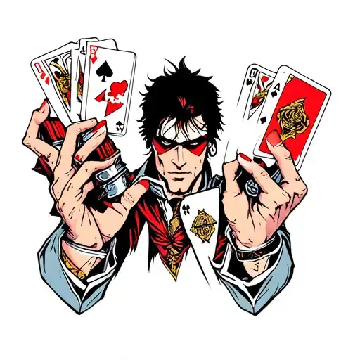 Gambit Xmen Holding Deck Playing