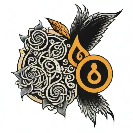 80 And 60 Overlaid Symbols