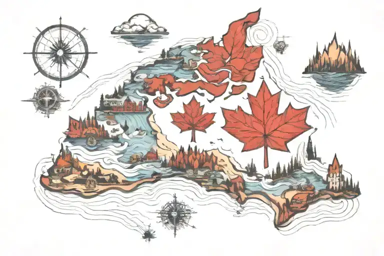 Canada Map Inside