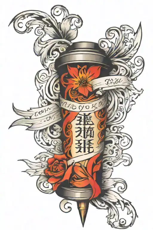 Scroll With Writing Poetry