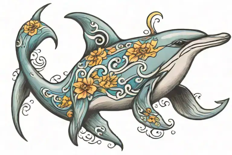 Dolphin Armband Tattoo Featuring
