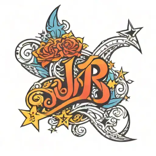 The Name Jr With Stars Surrounding