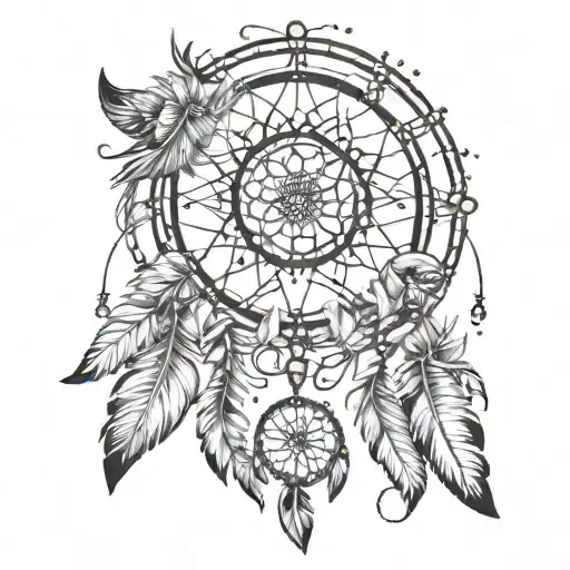 Sun Dream Catcher Feathers