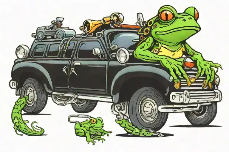 Frog Tow Truck Towing Rv