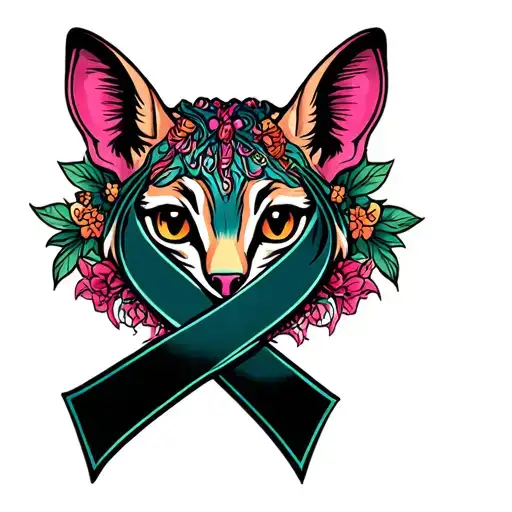Cancer Ribbon Animals