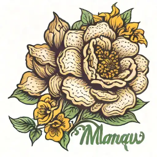 Mamaw Dorthy In Cursive With Birth Month Flower 1952-2021