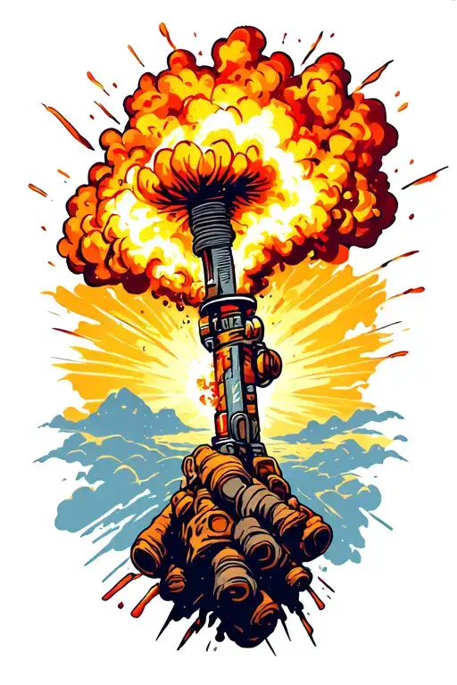 Dynamite Explosion Into A Sunrise