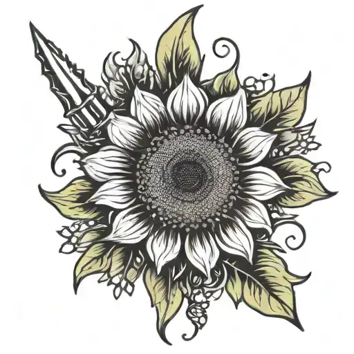 Sunflower And Small Dagger
