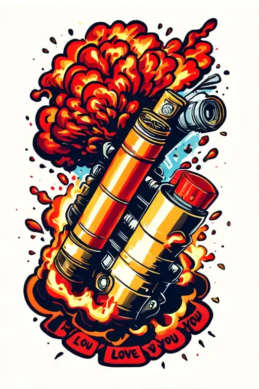 Dynamite Explosion I Love You