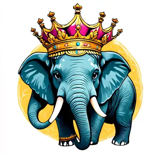 Elephant With Crown