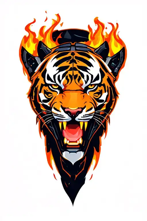 Mech Fire Tiger Head