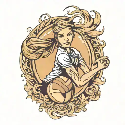 Volleyball Player Surrounded