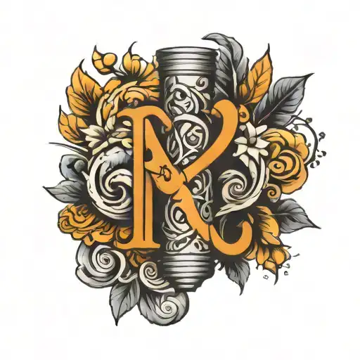 Rauxx Letters Down Forearm Sleeve