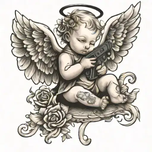 Baby Angel With Gun