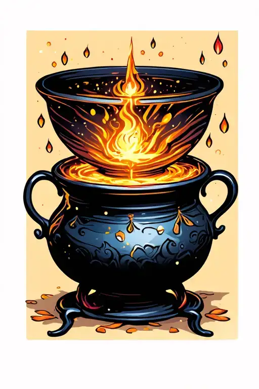 Cauldron Teacup Magic Sparkles Float