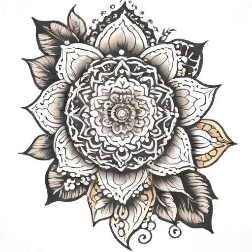 Subtle Women's Full Sleeve Mandala Flowers