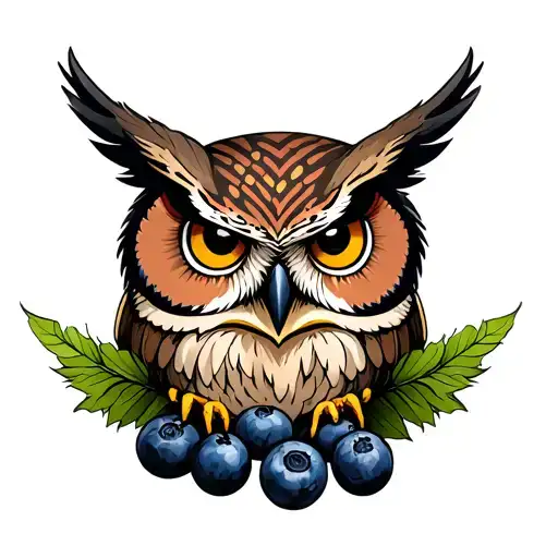 David Lynch Twin Peaks Owl With Blueberries