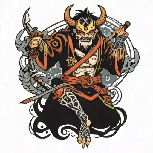 Demon Slayer Tattoo Leg