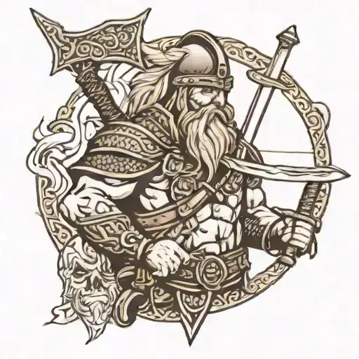 A Viking With Sword