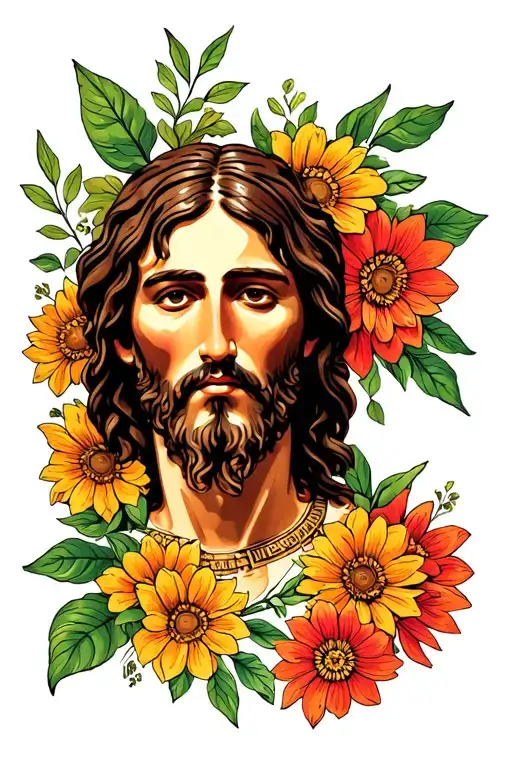 Jesus Happy Flowers