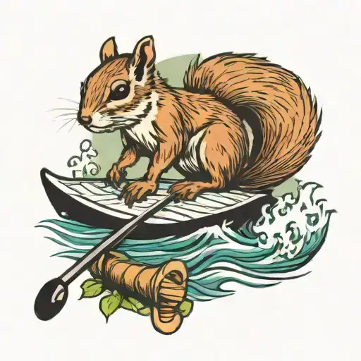 Squirrel On Waterski