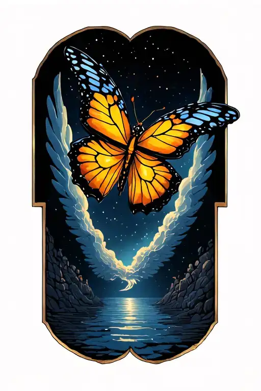 Butterfly Ascending Into Heaven Gates