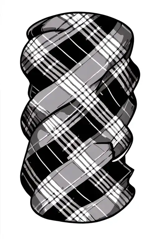 Tartan Wrapped Around Forearm