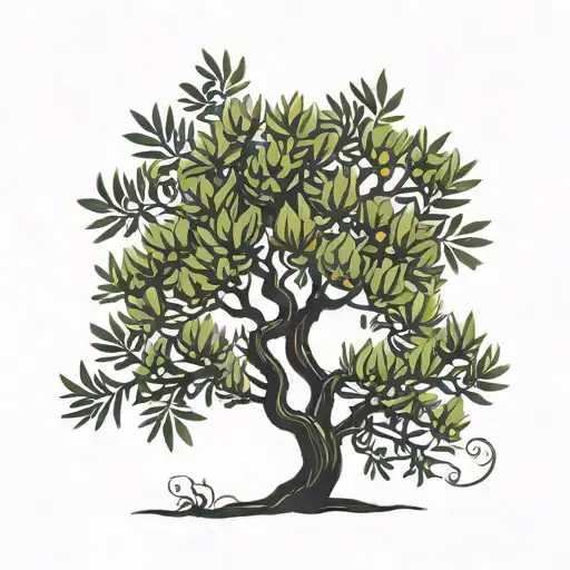 Olive Tree Silhouette