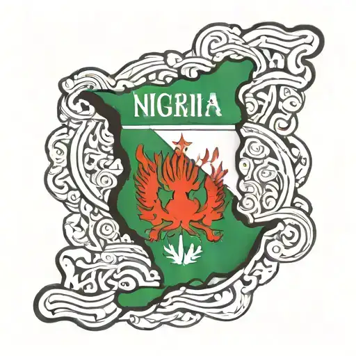 Flag That Says Nigeria Continent