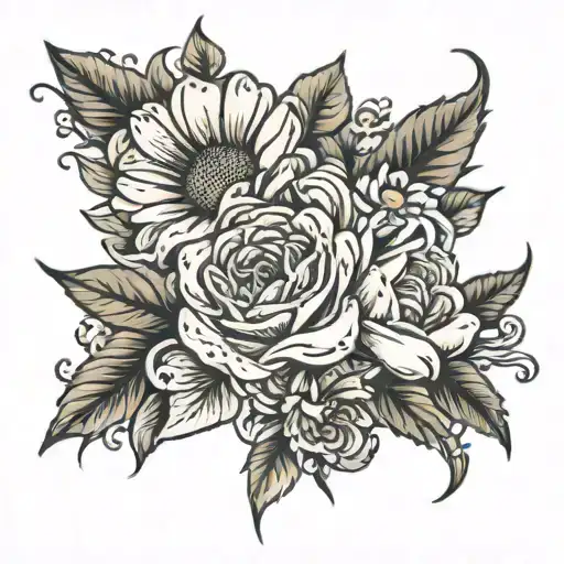 Daisies And Roses Wrapped