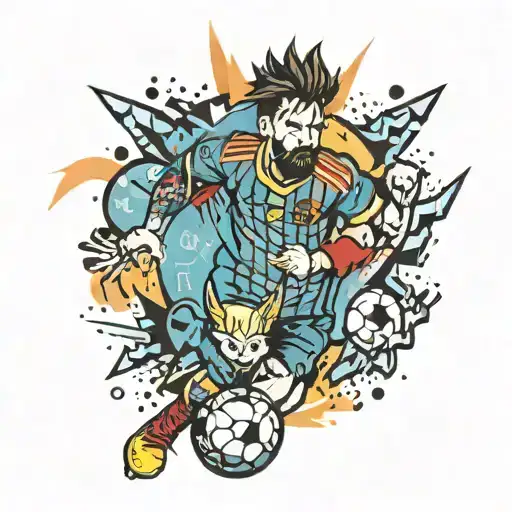 Messi World Cup Looney Toons Style