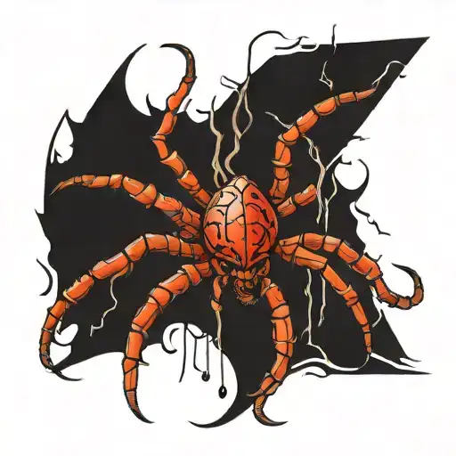 Huntsman Bloody Spider With The Number 8 On It