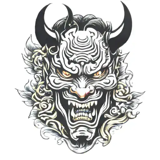 Hannya Mask Split Oni Mask