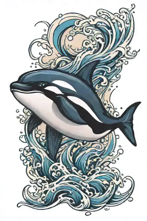 Ballena Orca Swimming