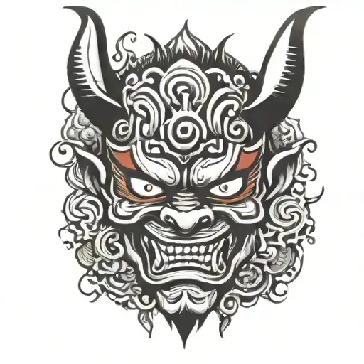 Oni Mask Surrounded