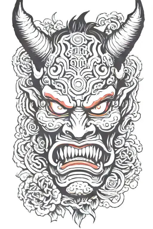 Oni Mask Surrounded